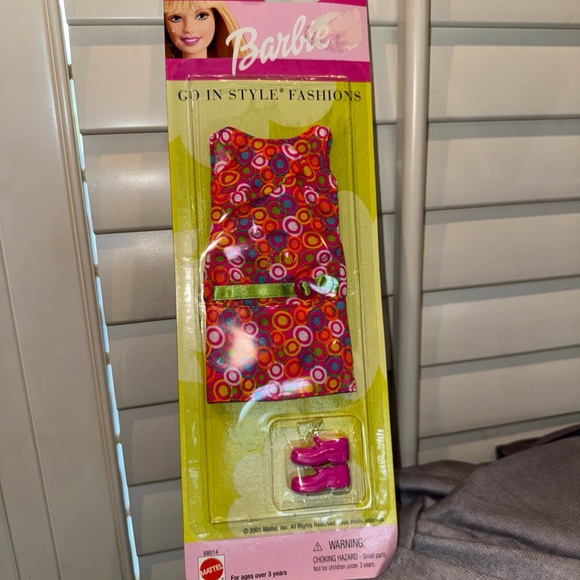 Barbie Fashion Set with Pink and Purple Dress vintage new with shoes - Picture 1 of 2